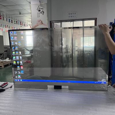comprar Salón de exhibición Premium 55 pulgadas OLED pantalla táctil transparente escritorio vertical todo en una máquina online manufacture