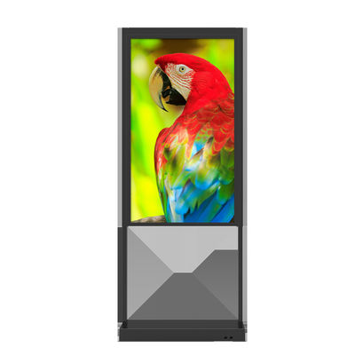 Display digital de dos lados en el piso del quiosco de metal exterior resistente
