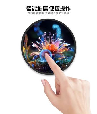 23Display de señalización digital de interior de 6 pulgadas LCD 1280 * 1280 Smart Round HDMI Monitor