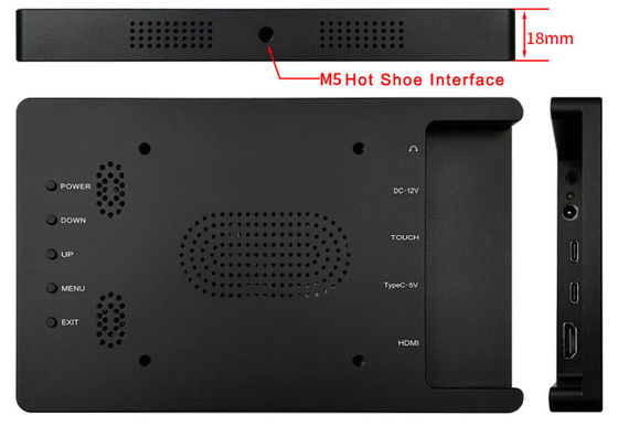 Cámara de alta luminosidad externa de 7 pulgadas portátil 1080P de aleación de aluminio monitor de la carcasa