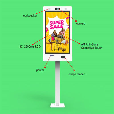 Señalización digital para exteriores a prueba de agua de alto brillo de 32 pulgadas con resolución 1920X1080 y vida útil de 50000H
