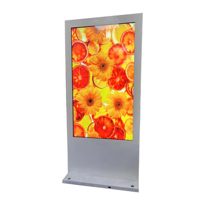 Quiosco de publicidad LCD para señalización digital para exteriores de 75 pulgadas de alto brillo 3000cd/m2, impermeable IP65